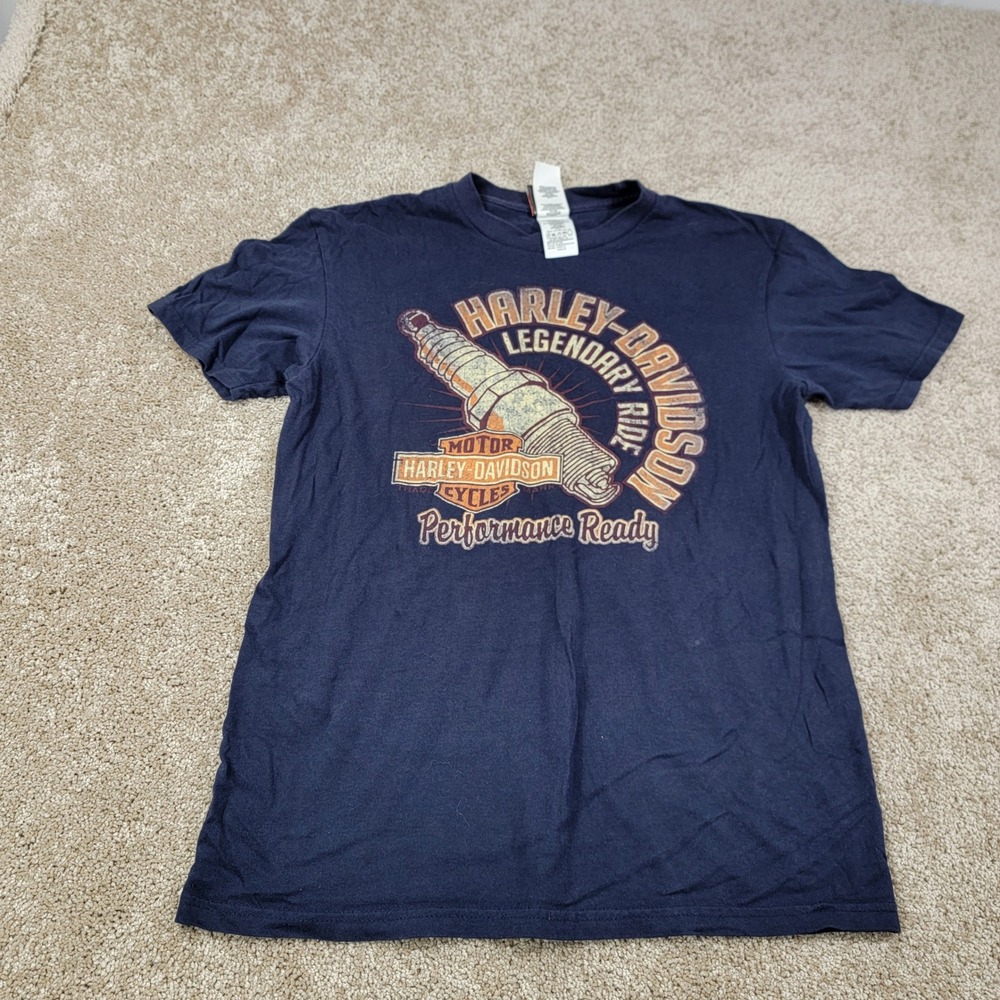 Harley-Davidson Men's Size Large T-Shirt Legendary Ride Spark Plug Graphic Tee